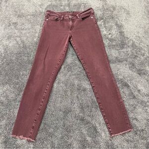Abercrombie & Fitch super skinny jeans burgundy size 27/ 4s